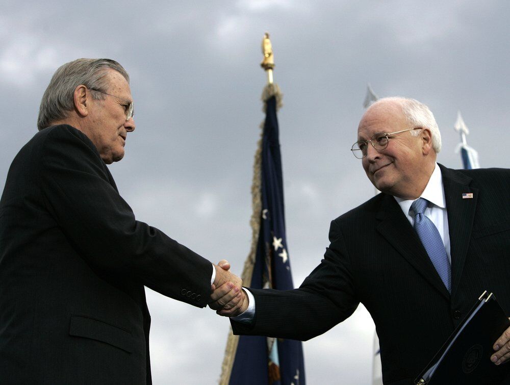 donald h rumsfield and dick cheney 2006 ap.jpeg
